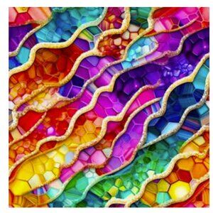 Colorful Abstract Art - Diamond Canvas Kit